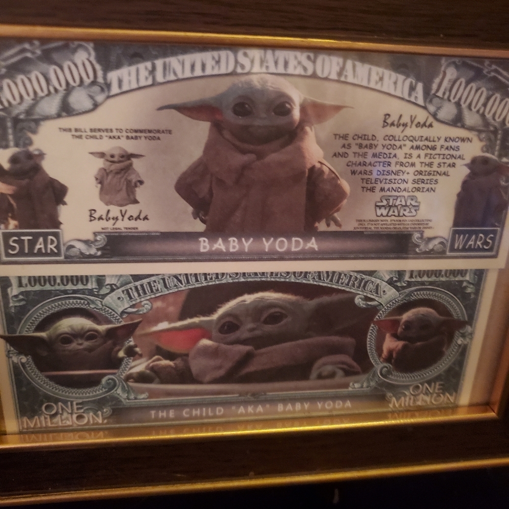 Baby yoda Framed